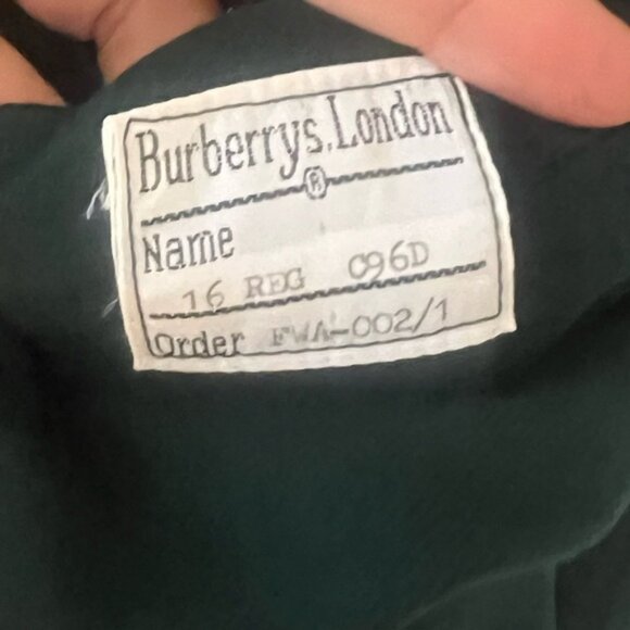 Burberry vintage green wool blazer jacket size 16 - Picture 12 of 12